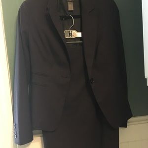 Ann Taylor Burgundy Skirt Suit